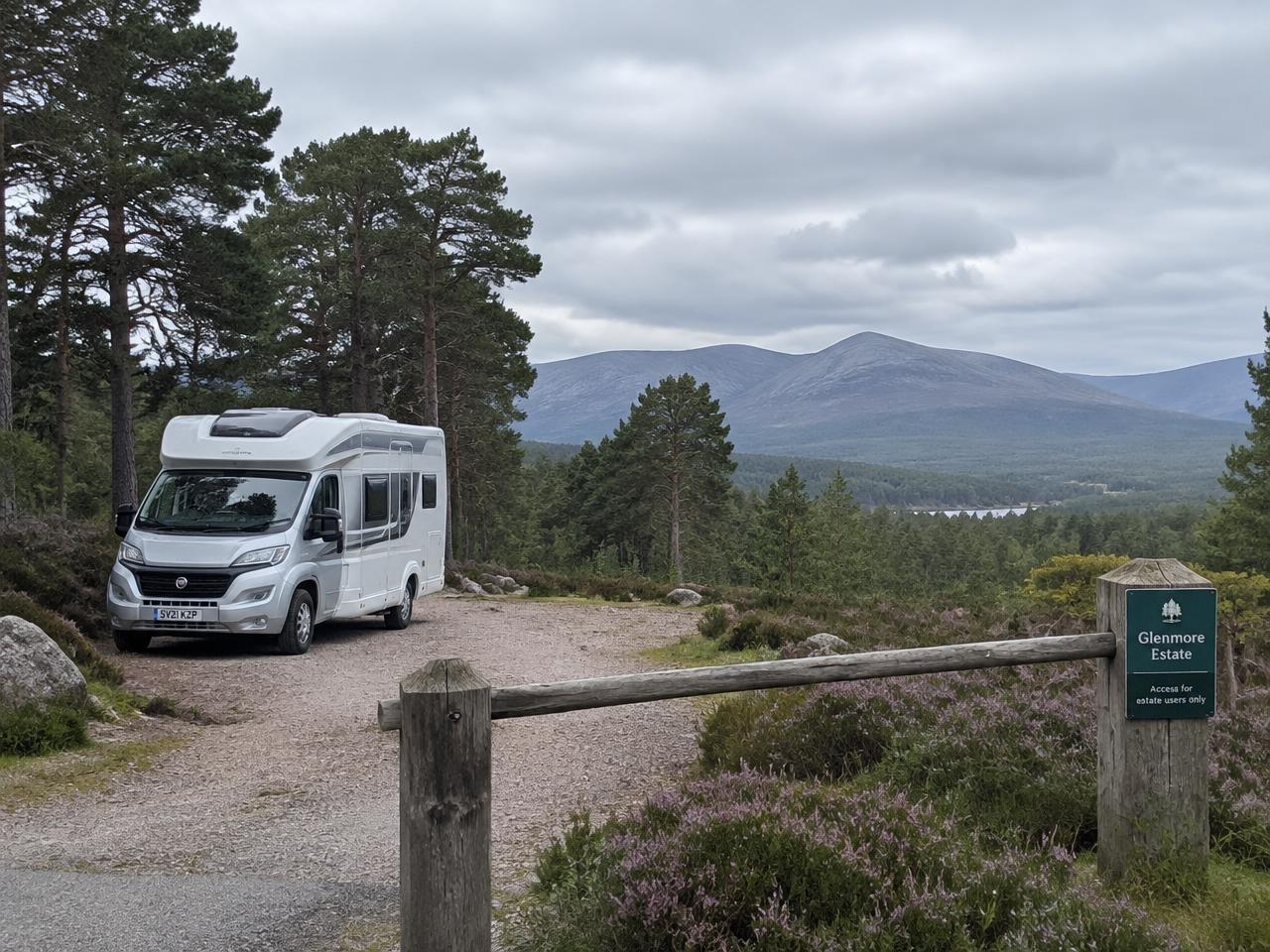 Estate track pitch, Cairngorms
